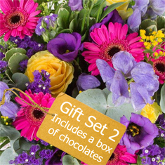 Gift Set 2 - Florist Choice Basket and Chocolates