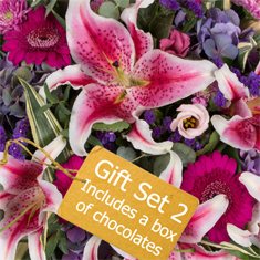 Gift Set 2 - Florist Choice Bouquet and Chocolates 