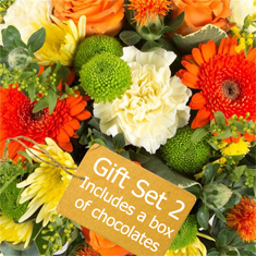 Gift Set 2 - Florist Choice Vase Arrangement and Chocolates 