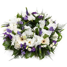 White  &amp; touch of purple Wreath