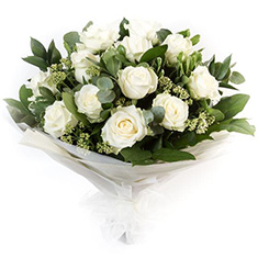 Dozen White Roses