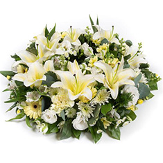  Wreath in Lemon &amp; White