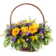  Basket in Purple &amp; Gold