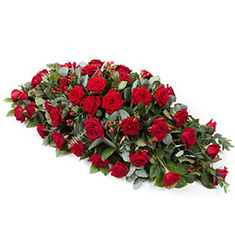 Coffin Spray in Red roses