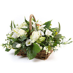 White Basket Arrangement