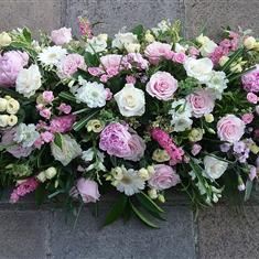  Casket Spray in Pinks &amp; Cream 